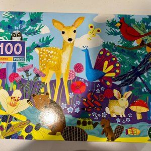 NEW!  Beautiful Two-sided Life on Earth Puzzle 100 Pc. (unopened)